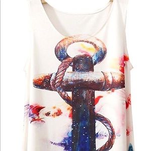 Women Fitted Sleeveless Graphic Printed Blouse